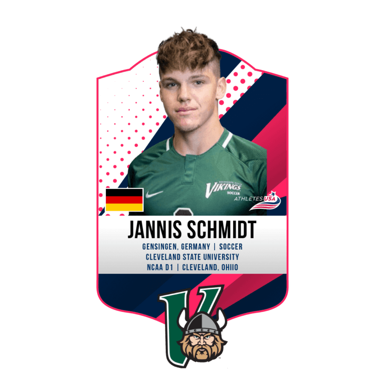 Janis Schmidt - Athletes USA platziert