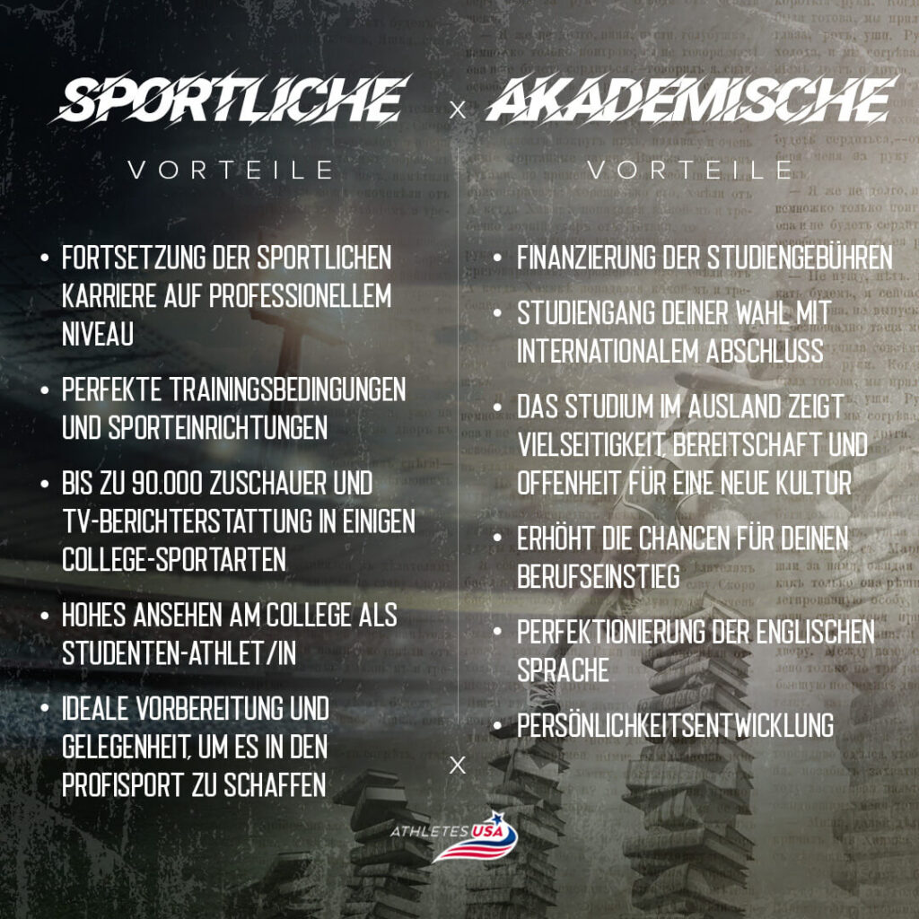 Wie bekommt man ein Sportstipendium - Sportliche und Akademische Vorteile
